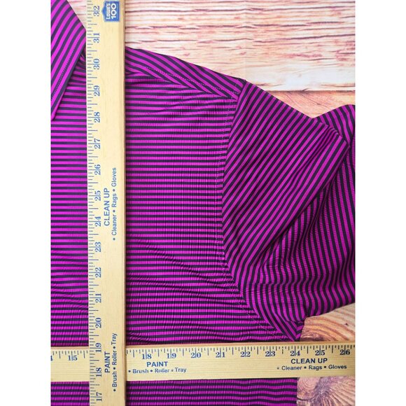 FOOTJOY FJ Men's Light Purple Striped Polo Golf Shirt Large - Picture 7 of 7